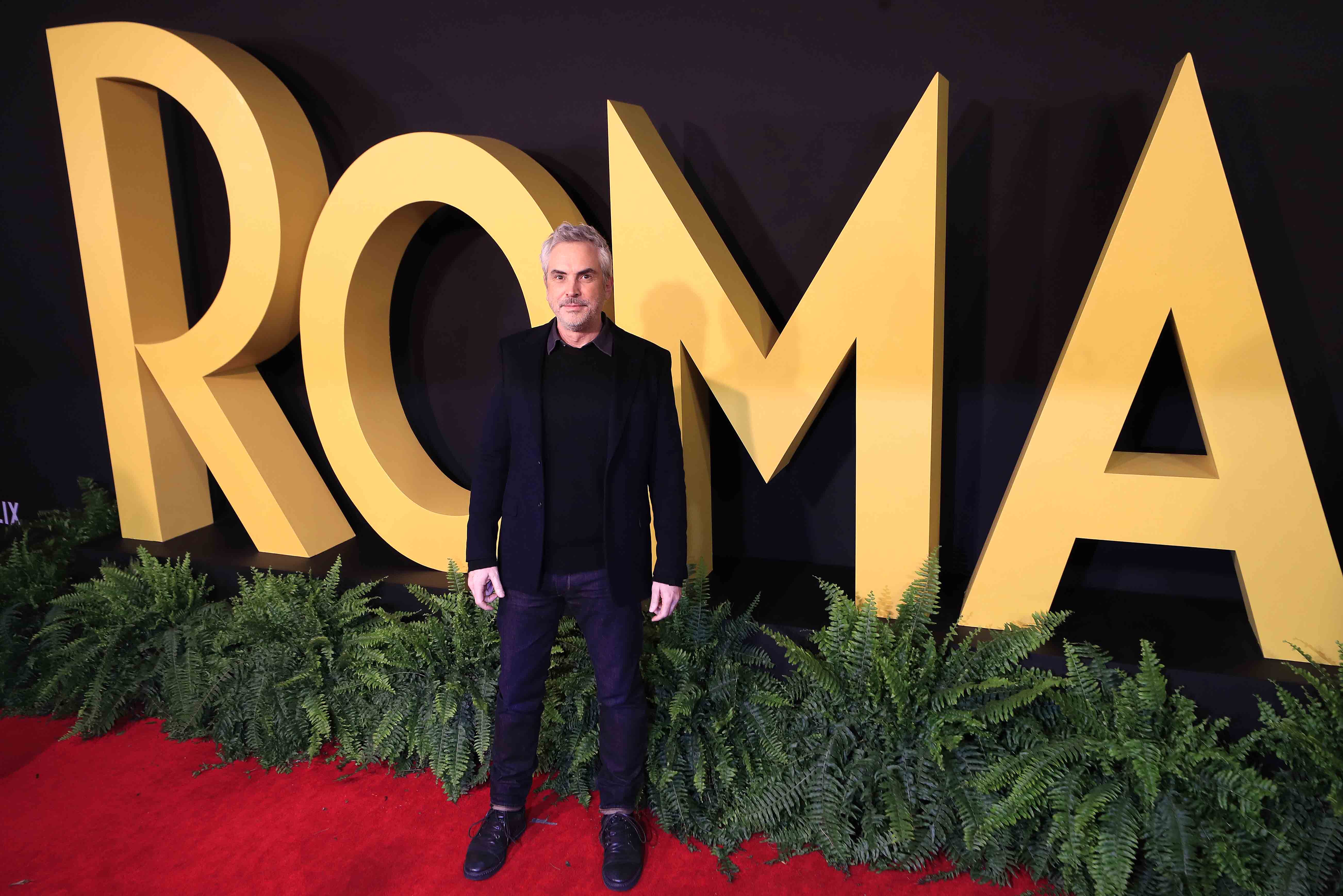 導演艾方索克朗出席在墨西哥市舉行的《羅馬》首映。（東方IC）