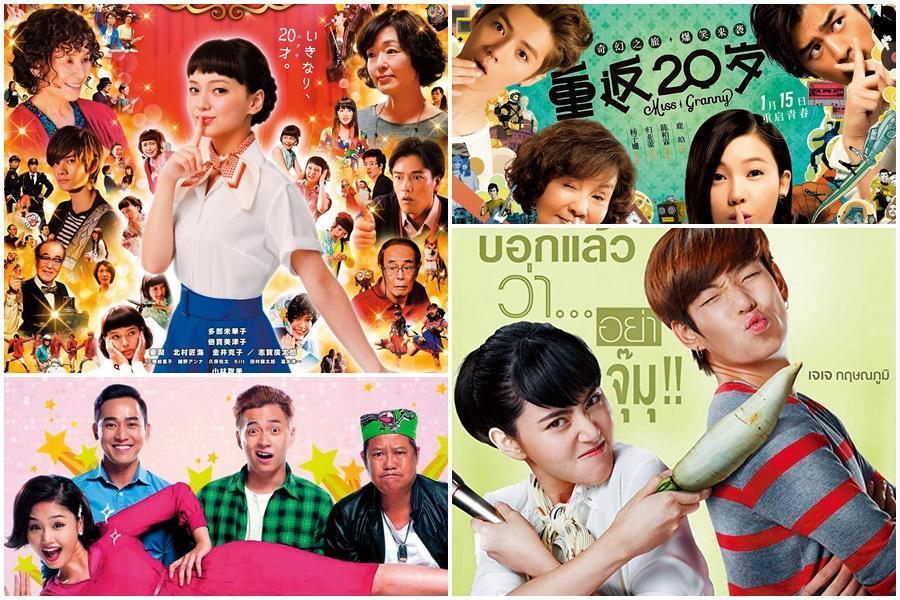 《回到20歲》已拍出中國大陸（右上圖）、日本（左上圖）、越南（左下圖）及泰國版（右下圖），證明打動人心的故事不分國籍都能創造好票房。（翻攝自Daum網站）
