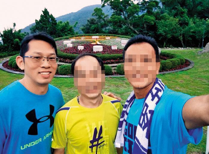 特勤中心人事組長李旺祥(左)為了王姓少校鑑測案,頻頻放話修理2名鑑測官。(翻攝洪國仁臉書)