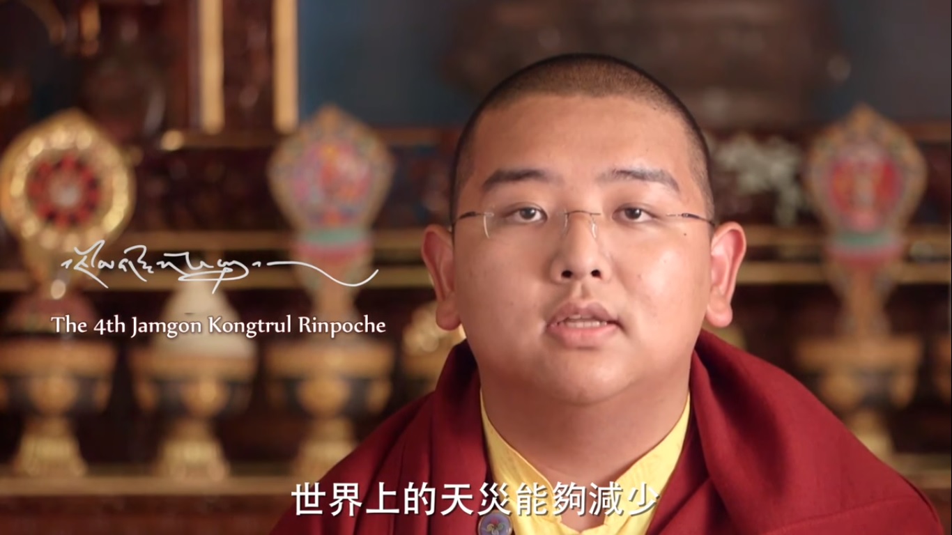 蔣貢仁波切曾在臉書發表聲明，表示自己曾以火燒手臂自殘並宣布還俗。（翻攝自youtube）