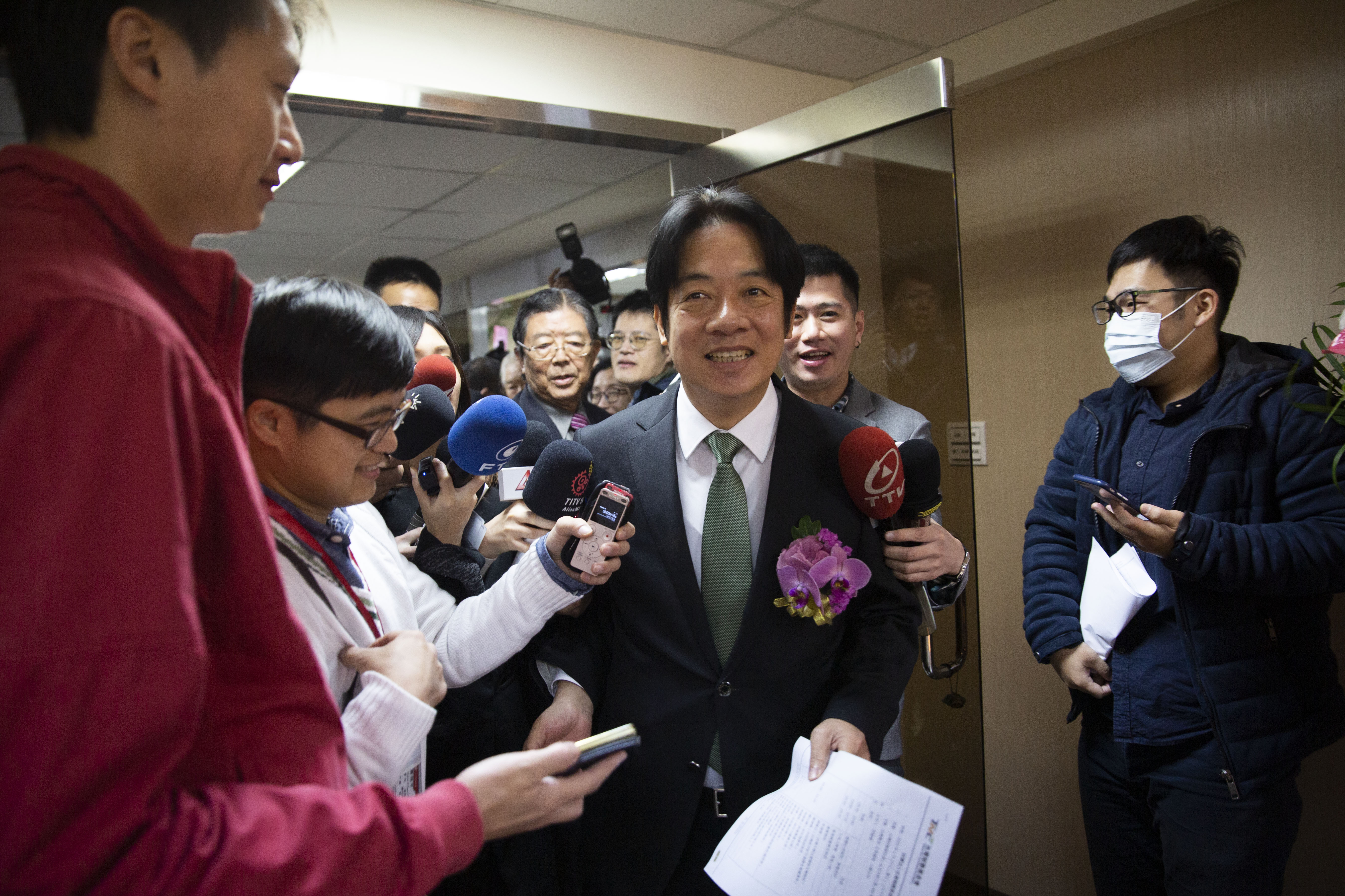賴清德被問到2020總統大選相關事宜並未回答。