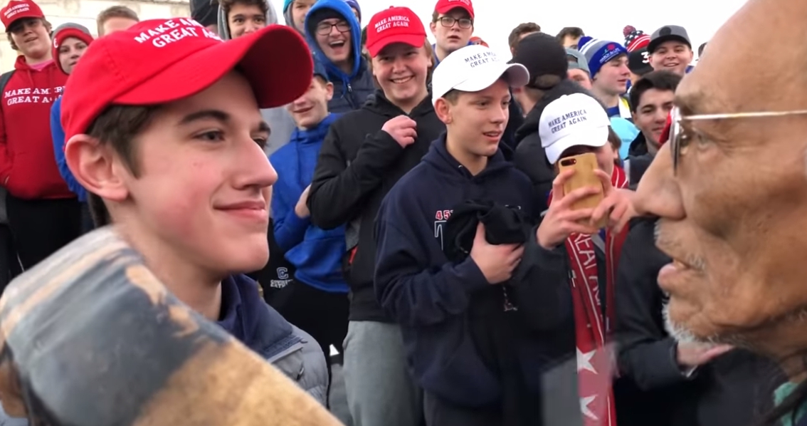 美國社群平台盛傳一支高中生對原住民鼓譟的影片，當事學生發聲明指出，這支影片遭到曲解。（翻攝ka_ya11 Instagram）