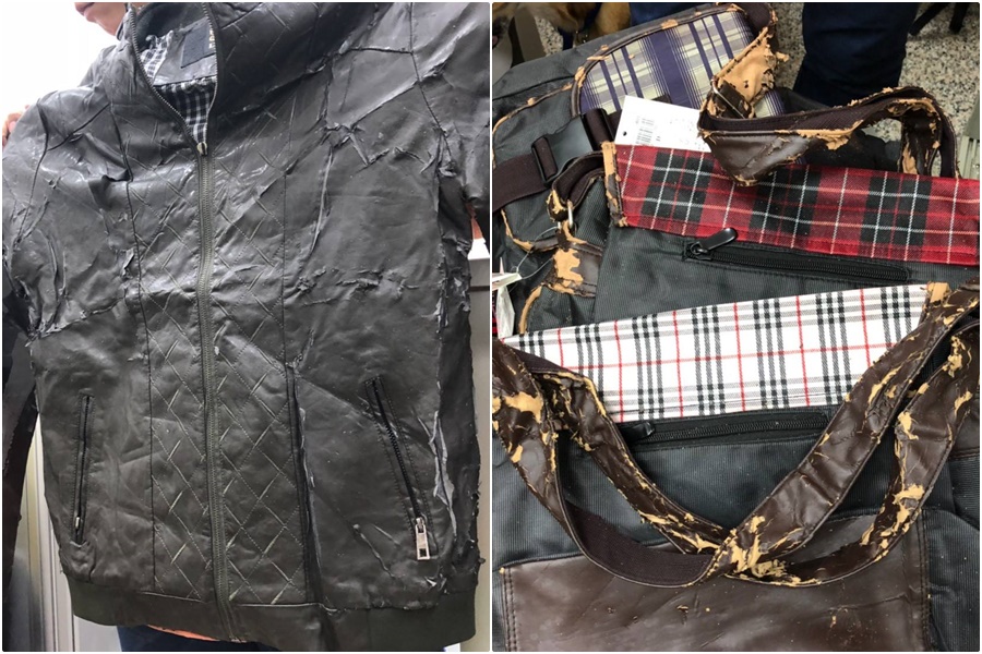 勵馨基金會物資中心分享經理劉柏君在臉書上貼出部分民眾捐來的物資，並呼籲「懇請幫忙不要捐垃圾」。（翻攝劉柏君臉書）