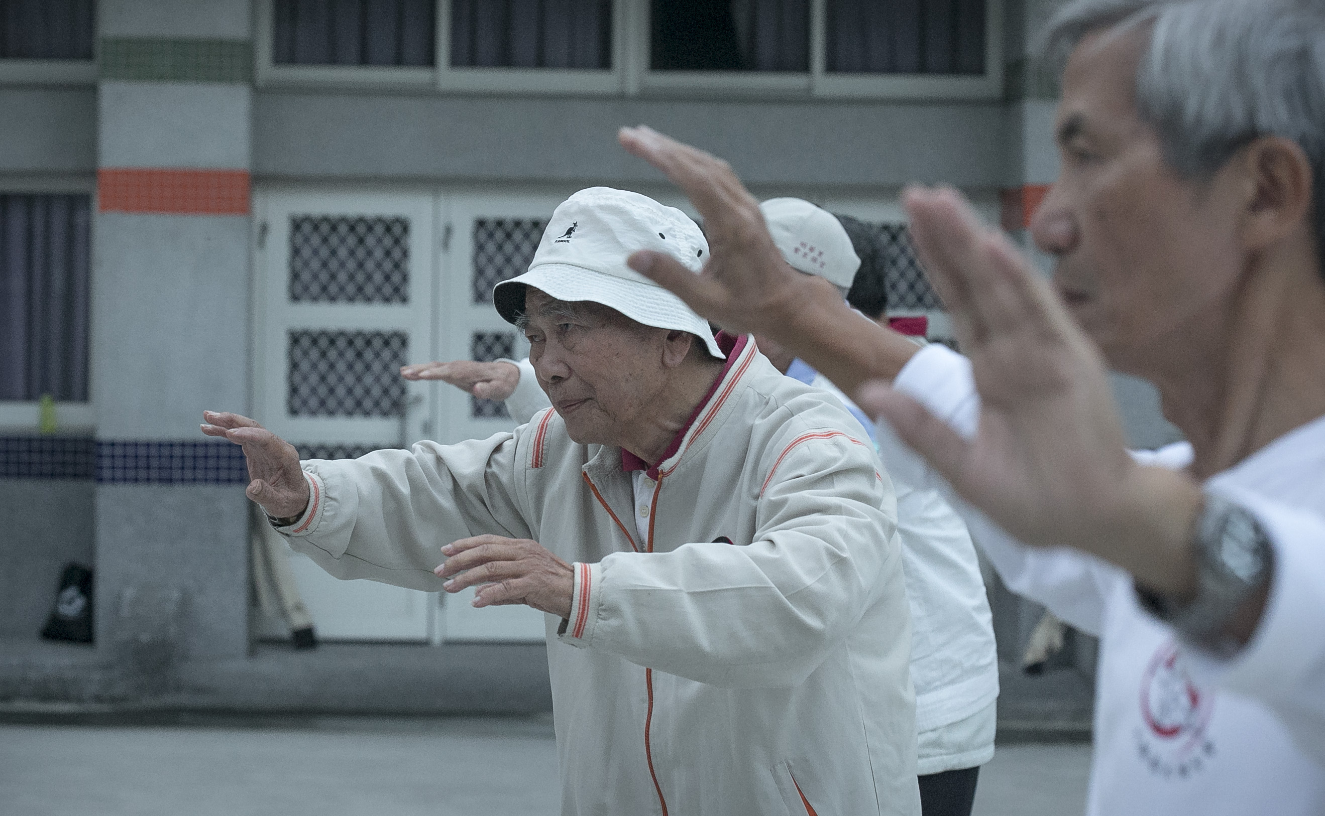 《與失智共舞》影片主角之一的林添發，平時喜歡打太極拳。