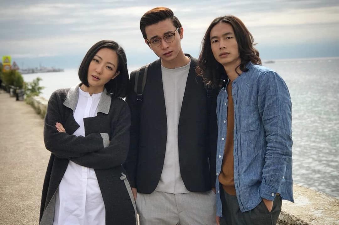 黃河(右)與馮偉衷和馬來西亞女星吳俐璇去年合作網路劇《從北京到莫斯科》結下好友誼。(翻攝自馮偉衷IG)