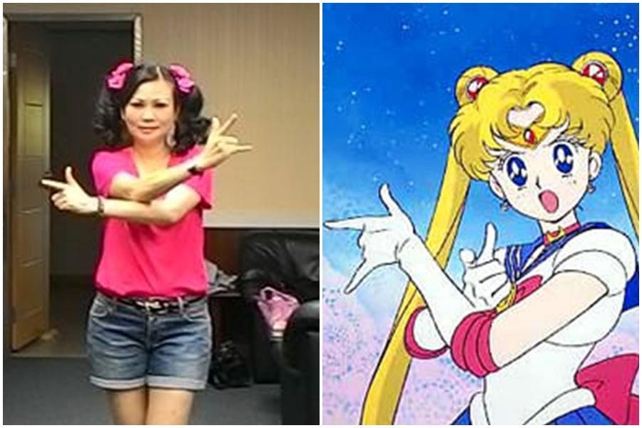 國民黨台南市議員林燕祝話題不斷,過去就曾扮美少女戰士的月光仙子。(翻攝自林燕祝臉書/網路)