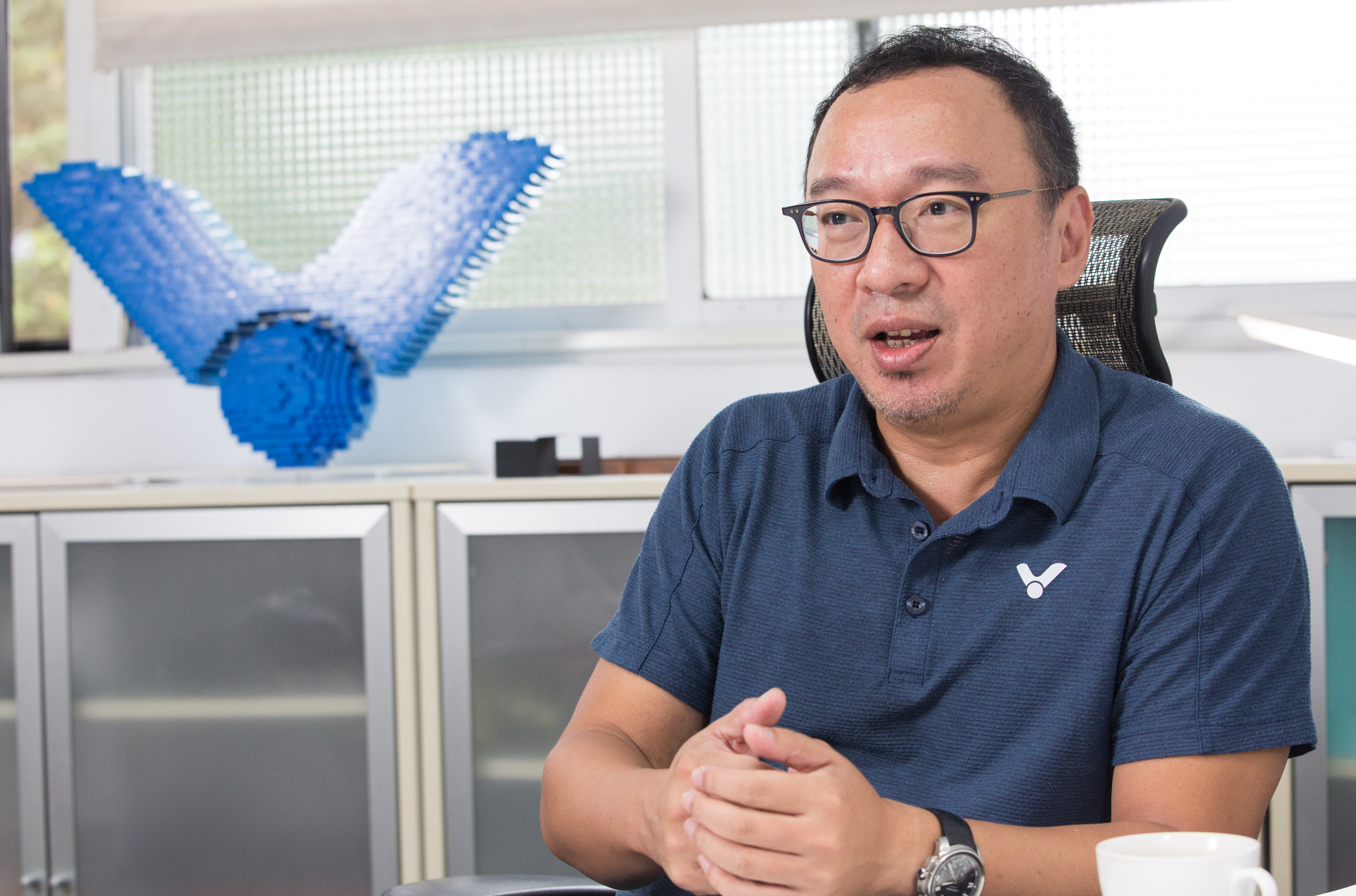 提起贊助韓國隊，陳庶榮難掩興奮，因為贊助國家隊成功帶動勝利營收與技術成長。