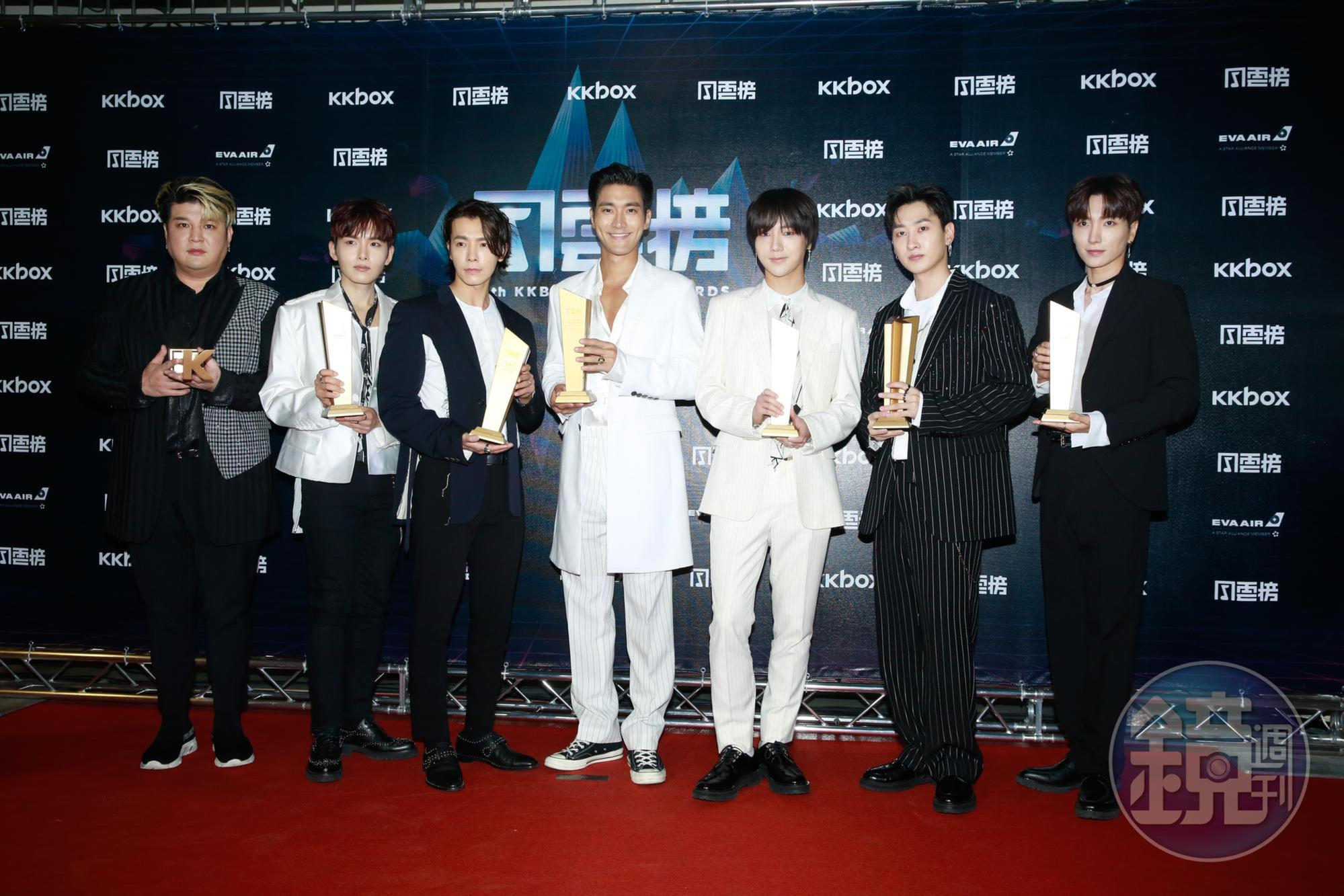 Super Junior連坐64週韓語專輯週榜冠軍,成為首組拿到年度風雲歌手獎的國外藝人。