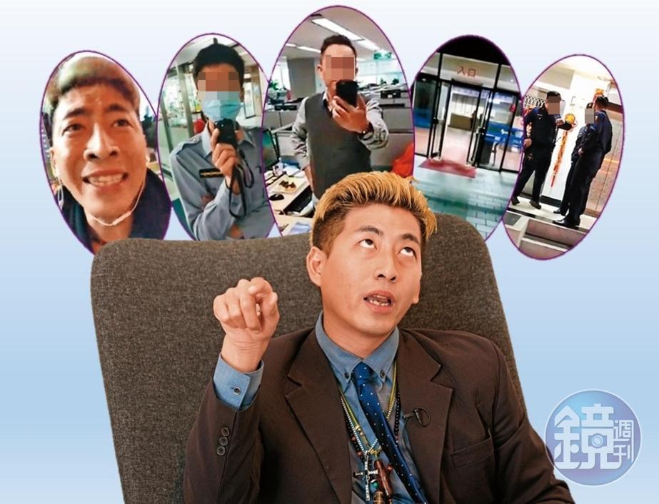 本刊專訪「奴才哥」郭岱庭當天,他的表情及肢體動作非常多,情緒時而暴衝,時而狂吼。