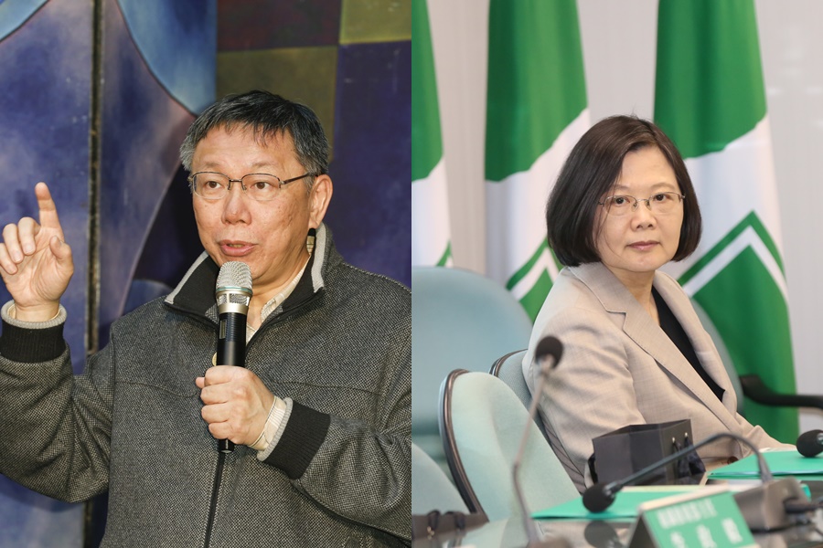 名嘴羅友志建議柯文哲（左）搭檔蔡英文（右）選副總統，還說這樣對2人都好。（合成照，本刊資料照）