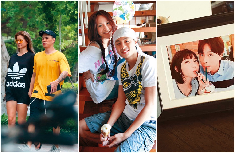 孫其君曾和女星林珈安（左起）、梁文音和郭雪芙傳緋聞。（環球唱片提供、翻攝自孫其君IG）