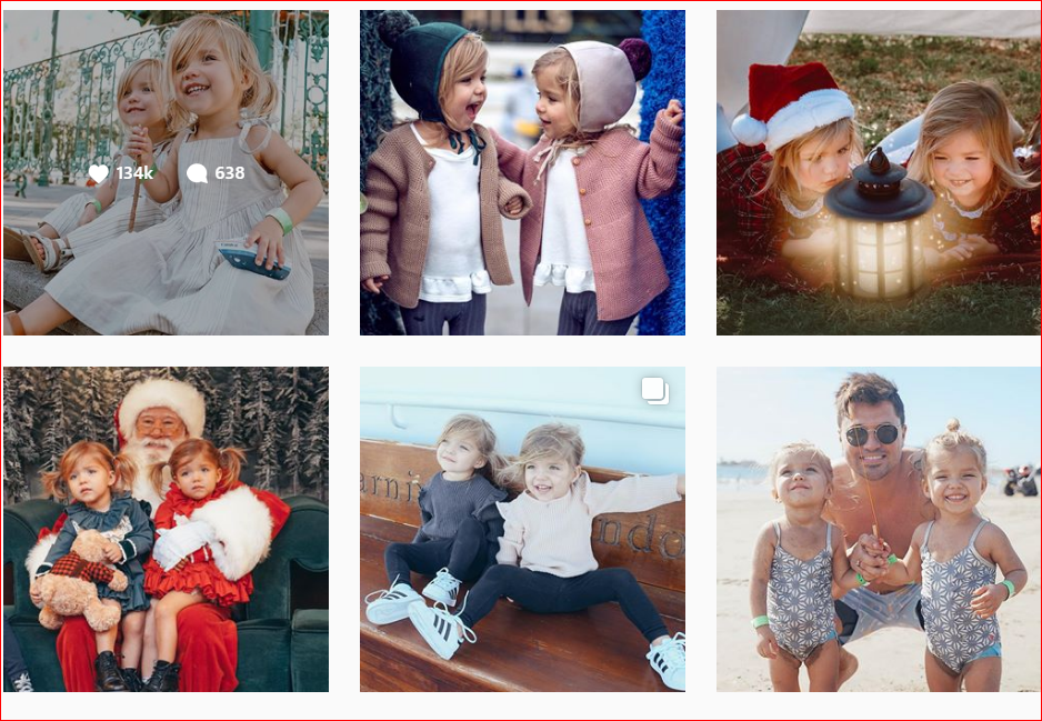 網紅的年齡有不斷下降趨勢。圖為小娃娃網紅Taytum和Oakley。（翻攝自IG）