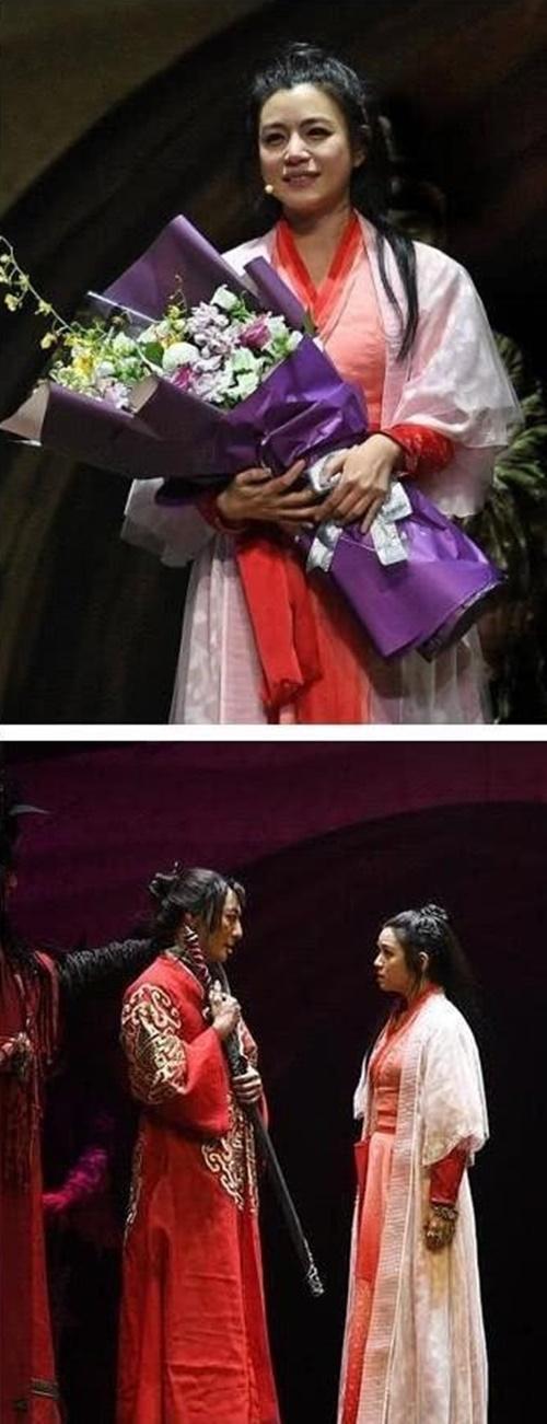 雖然被鄉民嫌到不行，陳妍希依舊保持正能量（上），對戲時也十分認真（下）。（翻攝新浪娛樂）