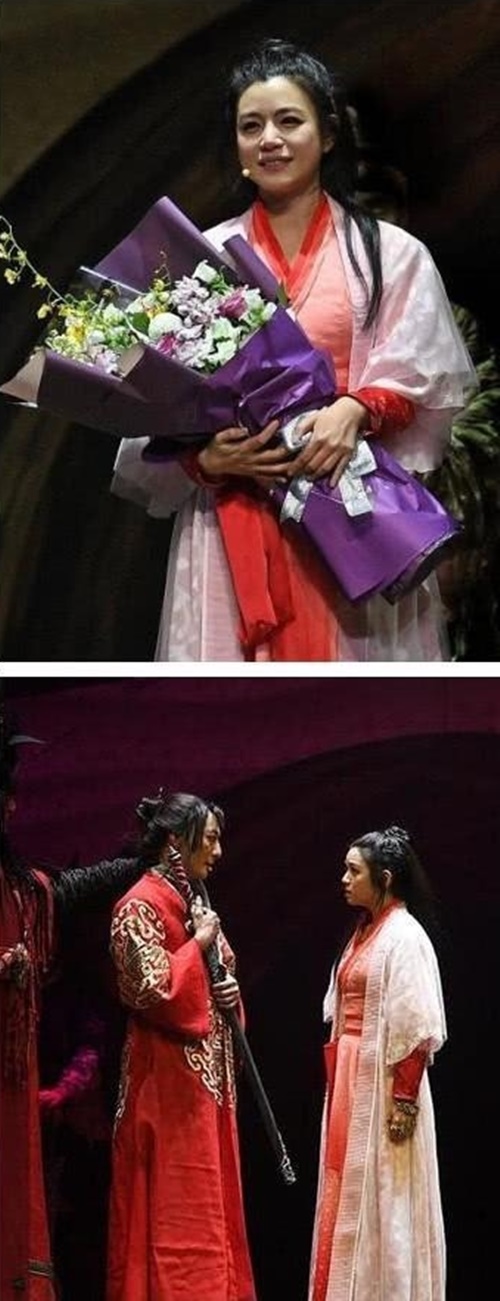 雖然被鄉民嫌到不行,陳妍希依舊保持正能量(上),對戲時也十分認真(下)。(翻攝新浪娛樂)