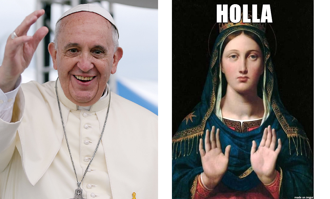 教宗稱聖母為第一位上帝的影響者。（翻攝網路）