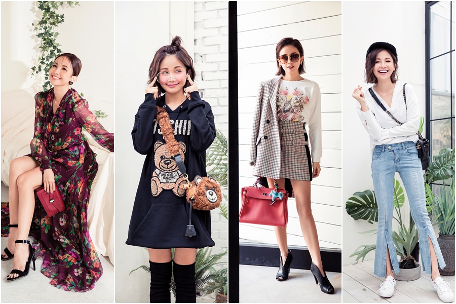 鍾欣怡穿搭偏好全白和花卉格紋單品，只要一出國就會大買。