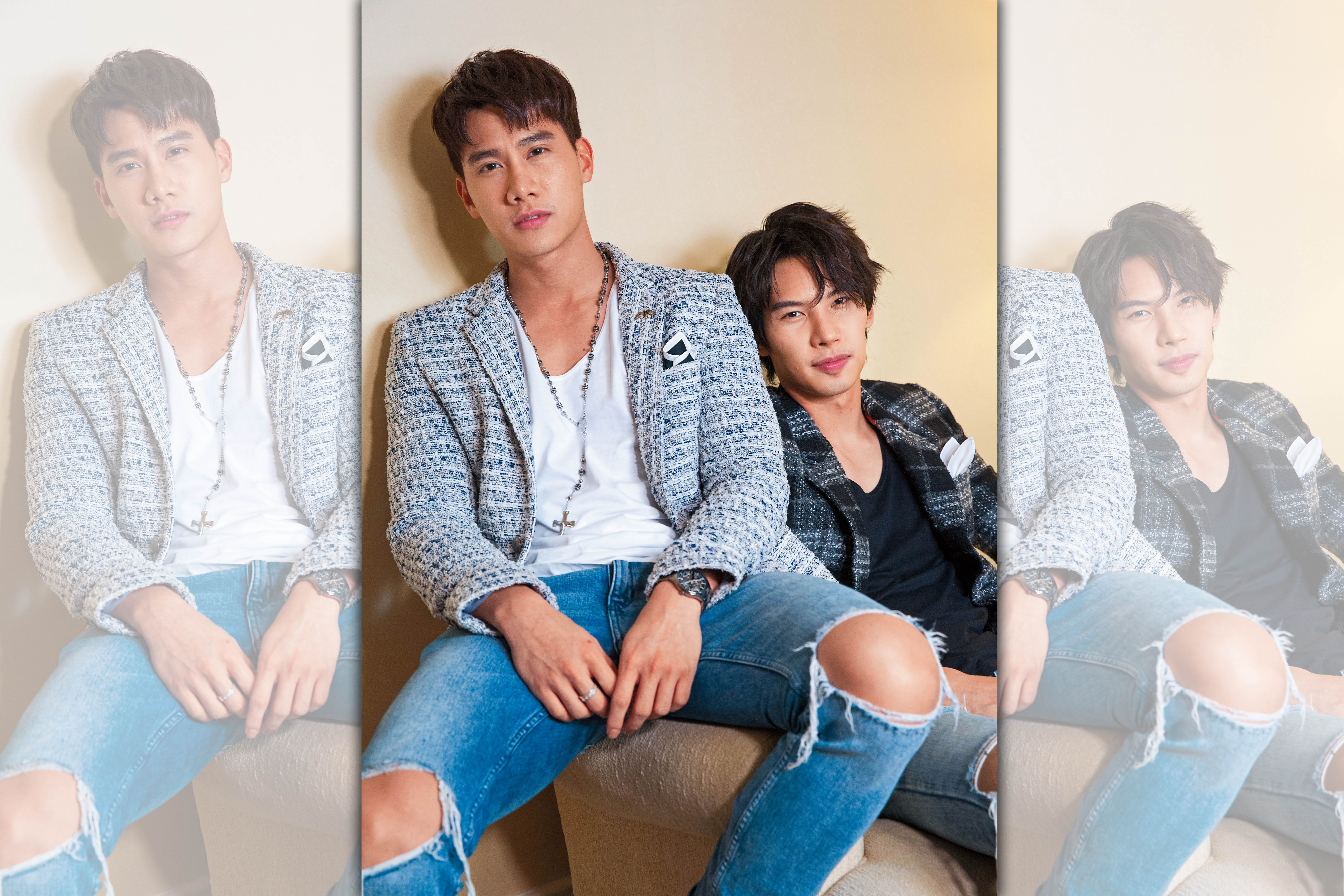 Tul（左）與Max（右）拍攝BL劇《醉後愛上你》朝夕相處，已經不用多說話就能理解對方想法。