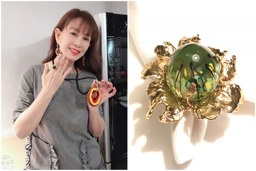 周丹薇師拜日本琉璃大師安井顯太為師，從小學徒做起，去年還多次赴義大利威尼斯學習另類創新風格的琉璃藝術。（大謙公關提供）