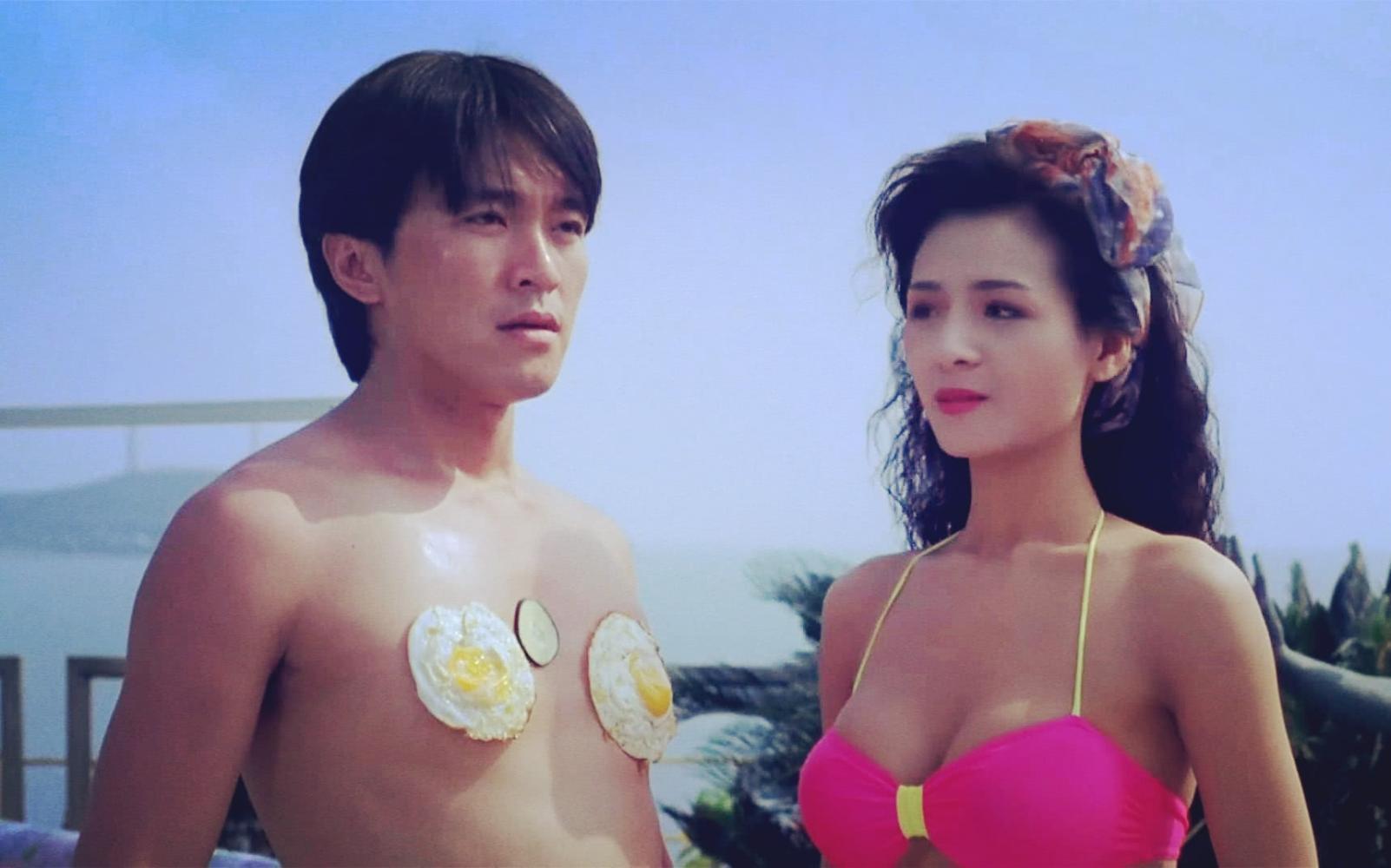 「波霸」葉子楣90年代紅遍台港,堪稱當年的三級片女神。(翻攝自《情聖》電影畫面)