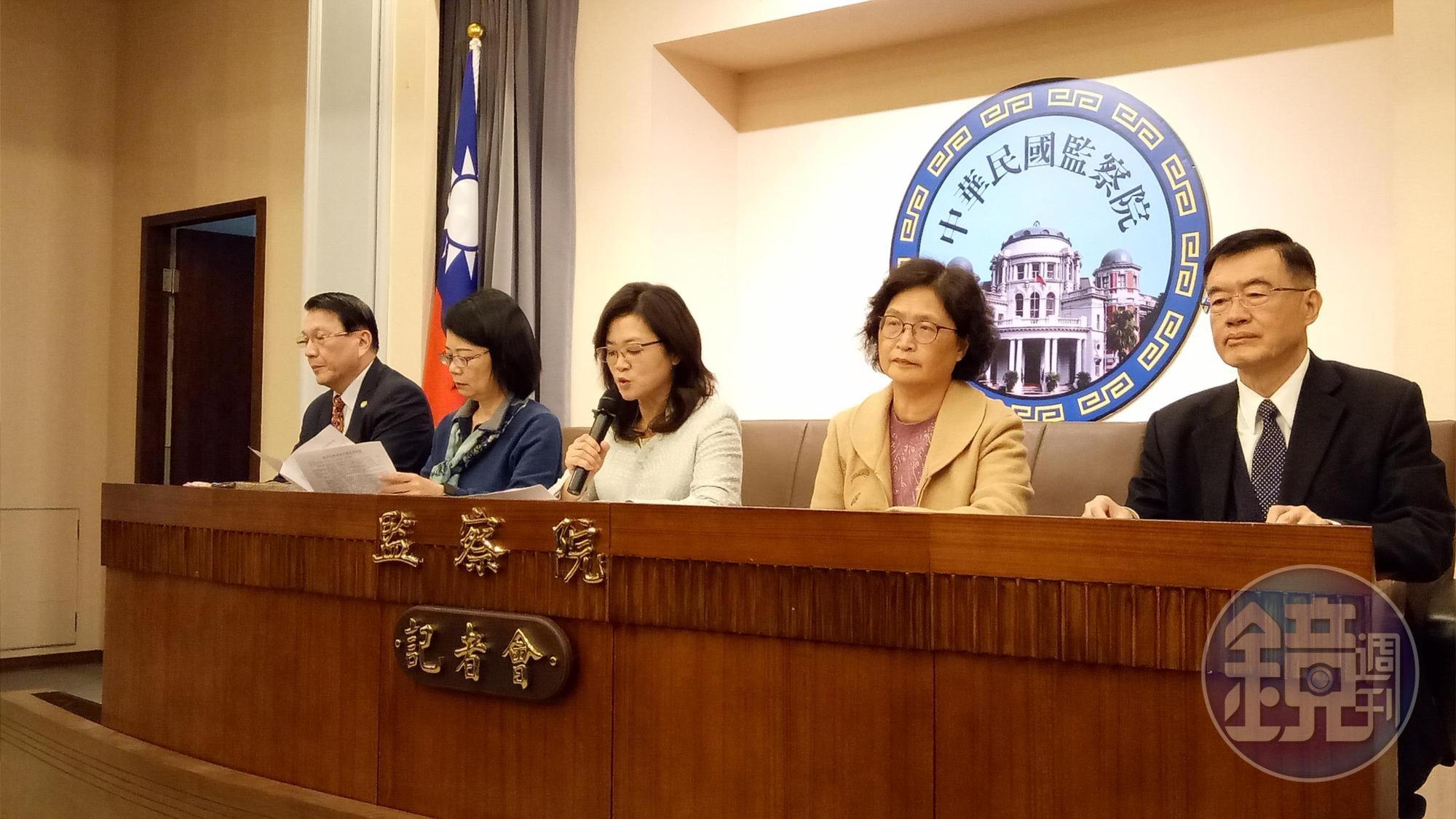 監察院今彈劾海軍前司令陳永康、前副司令蒲澤春、高雄市前海洋局長王端仁以及農委會漁業署研究員陳文深4人。