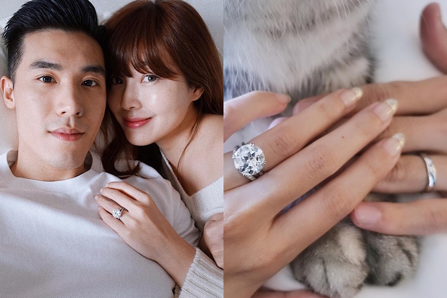 廖曉喬選擇在網路上即時曝光自己婚訊，老公是外界從未公開的Alan。（翻攝廖曉喬IG）