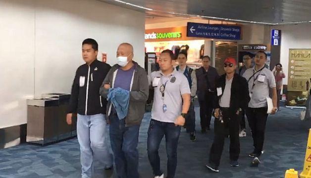 曾是台灣職棒號稱「最強陣容」雨刷集團的幕後金主吳健保。(菲律賓移民局人員提供)