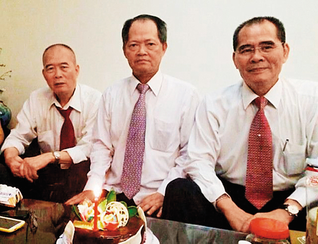 大慶莊家靠著房地產崛起，因擦擦筆盜領案，讓3兄弟莊隆文（左起）、莊隆慶及莊隆昌的家族事業重挫。（翻攝自莊隆慶臉書）