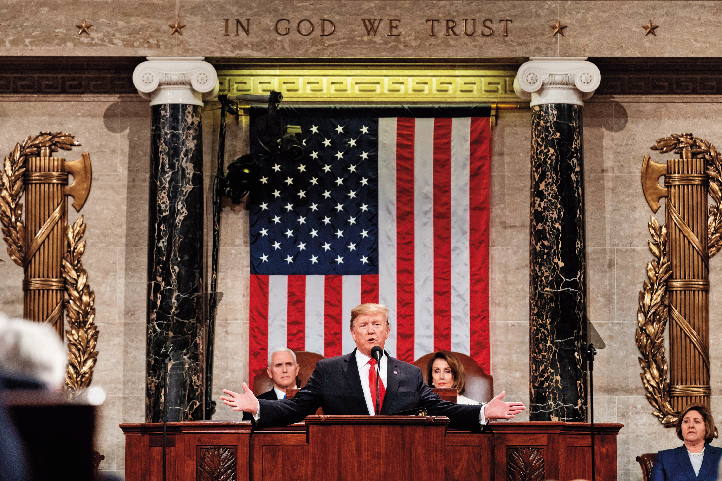 川普的國情咨文明確表達，美中新的貿易協議必須包括結束不公平貿易行為，減少長期貿易逆差。（東方IC）