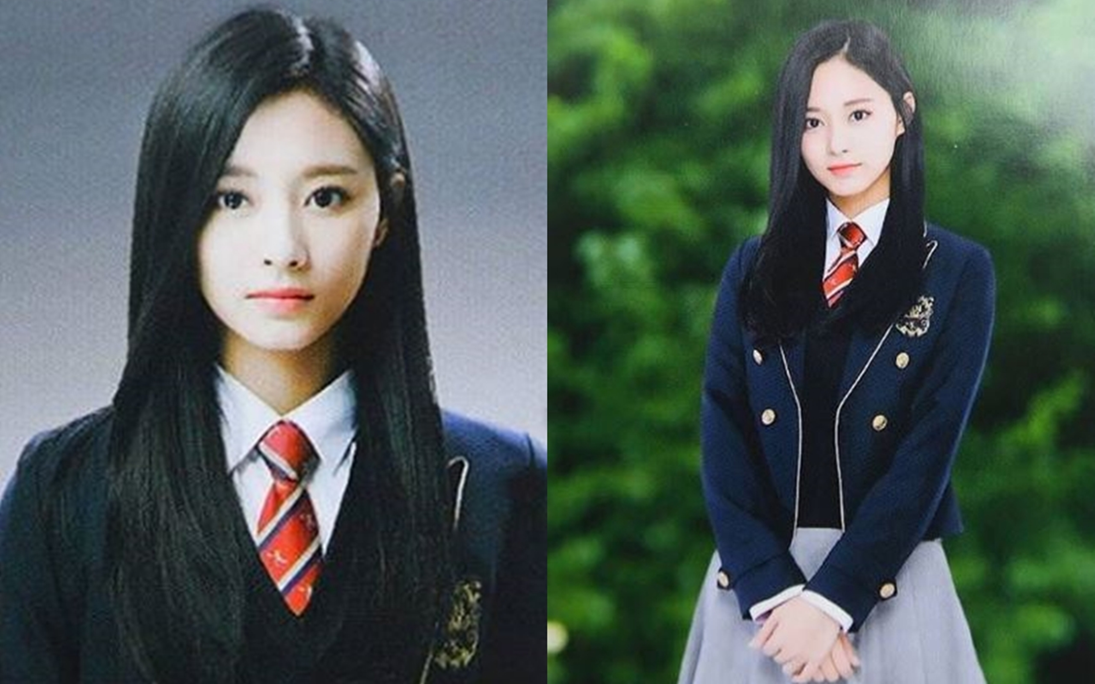 周子瑜畢業紀念冊的大頭照、形象照美翻了。（翻攝自韓網）