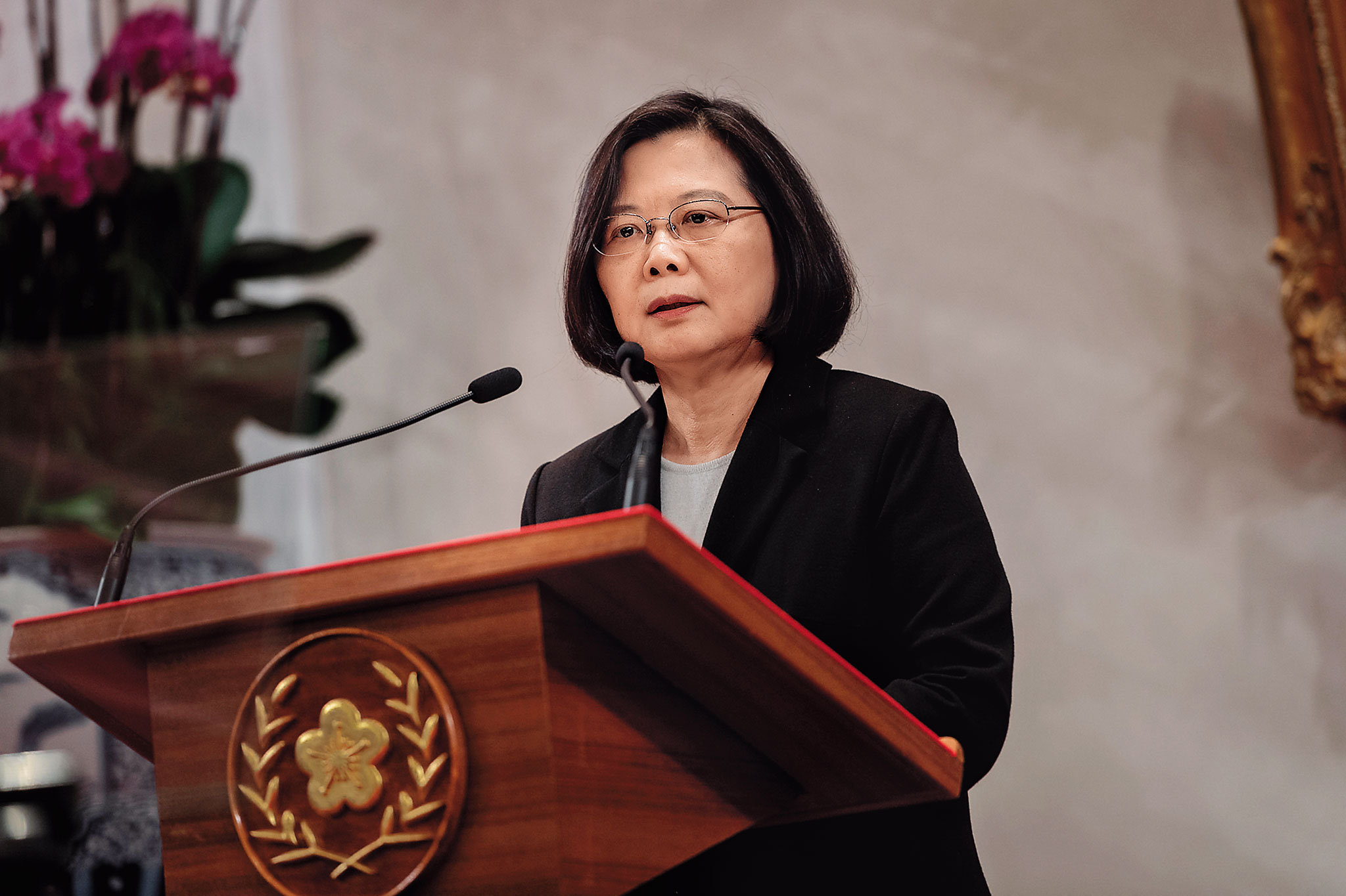 韓國瑜批蔡英文總統（圖），不要九二共識，乾脆獨立，不要裝腔作勢。（總統府提供）