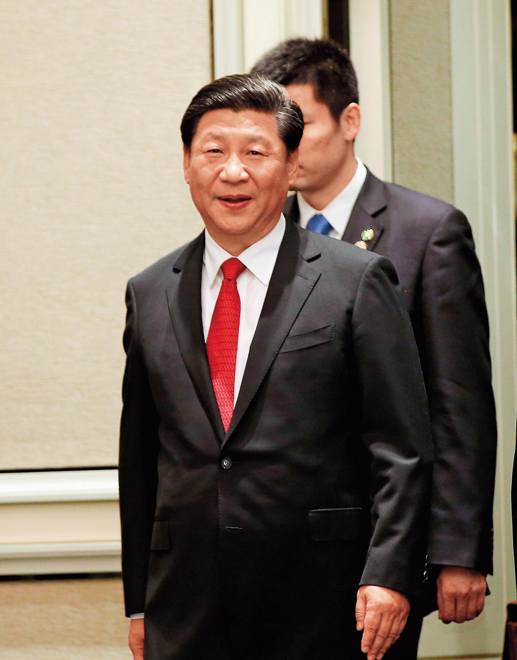 中國國家主席習近平近期對台談話提出和平共處兩項原則,並倡議探索一國兩制台灣方案。(總統府提供)