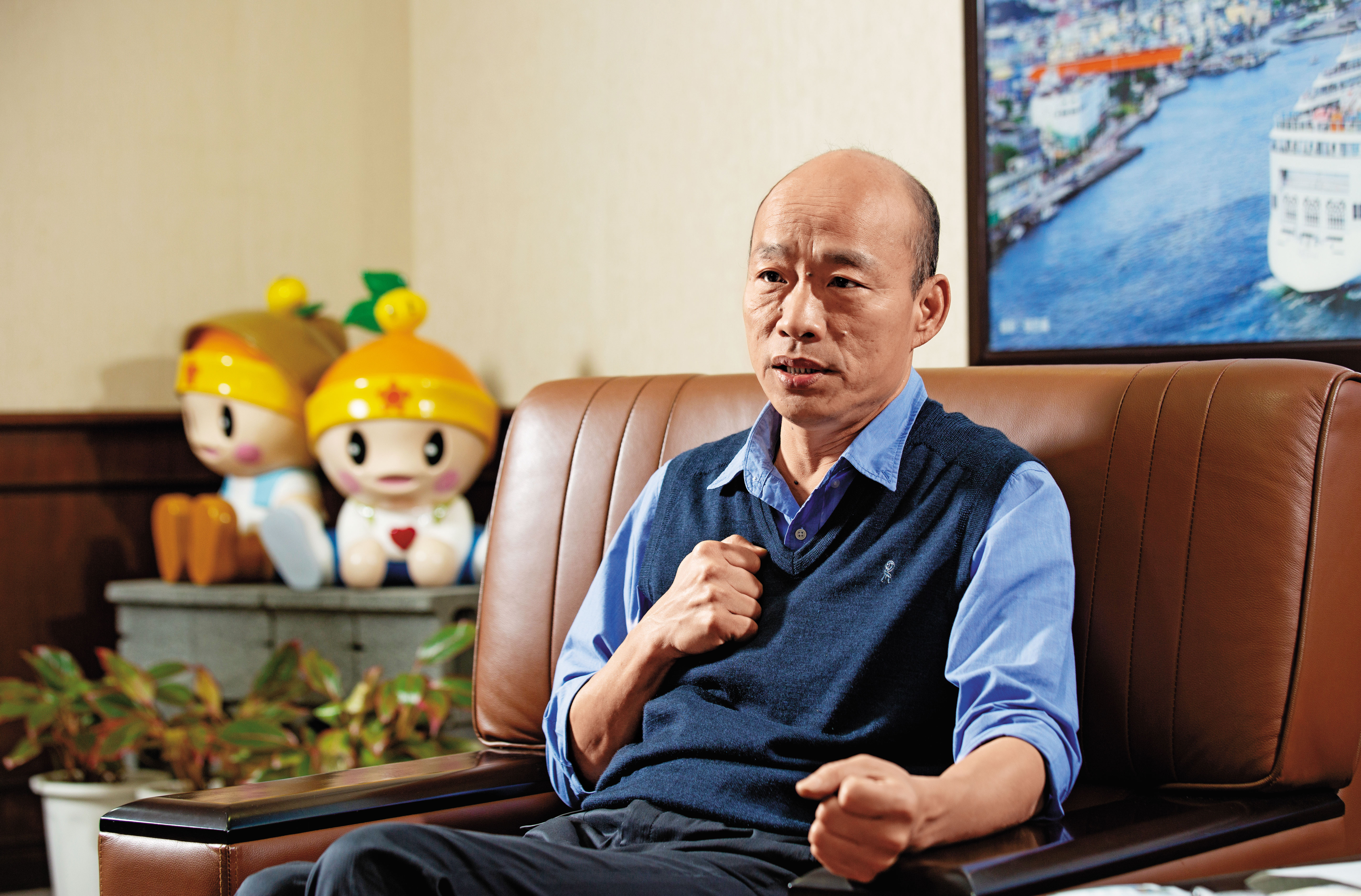 韓國瑜說,從未想過自己會當選,面對人民期待,他沒有蜜月期,滿腦子都想著拚經濟。