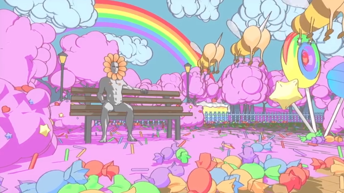 北流開春第一支宣傳動畫短片「排隊」，吸引網友瘋狂留言。（翻攝自北流臉書）