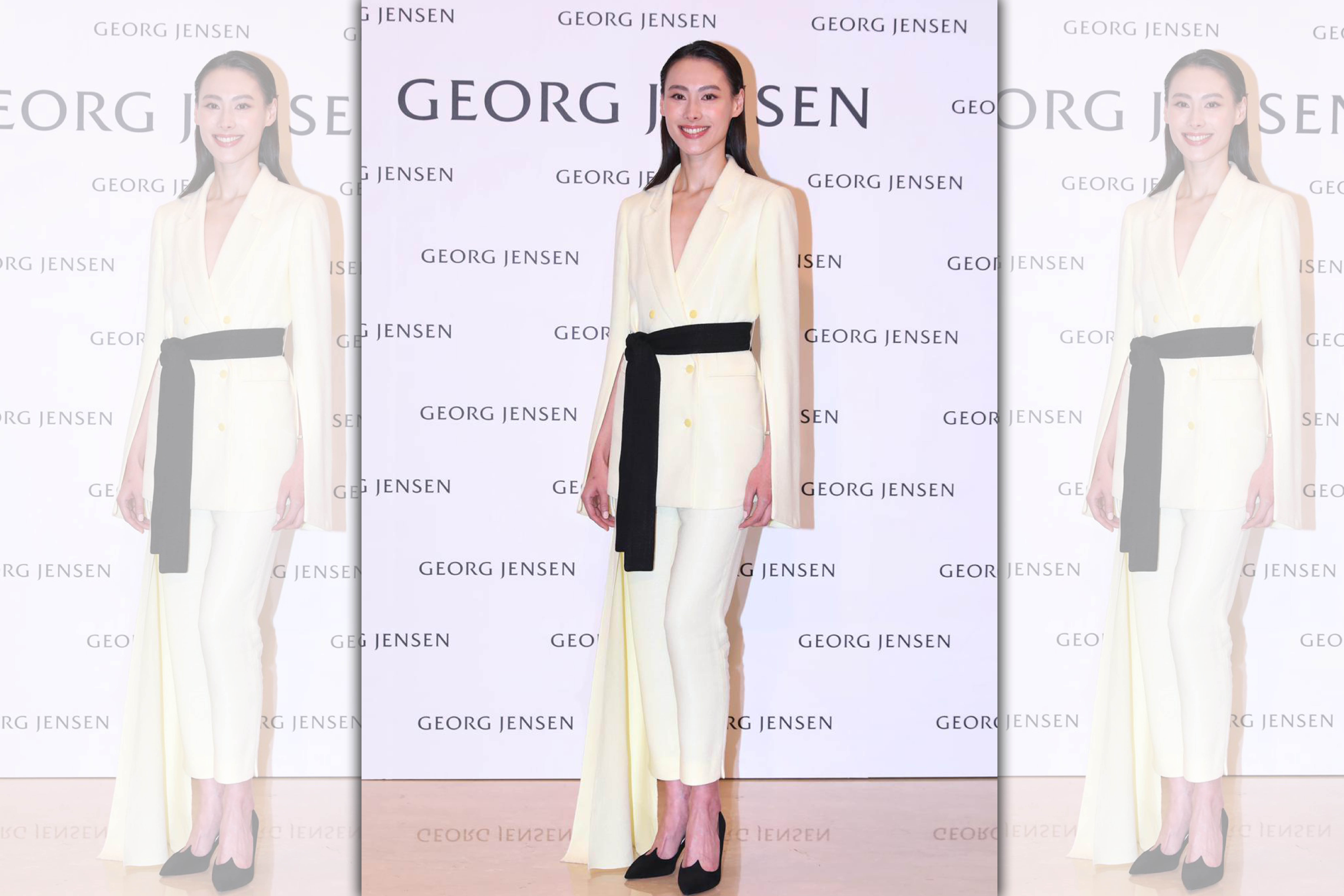 梁洛施穿著Roger Vivier情人節推出的I Love Vivier出席活動。