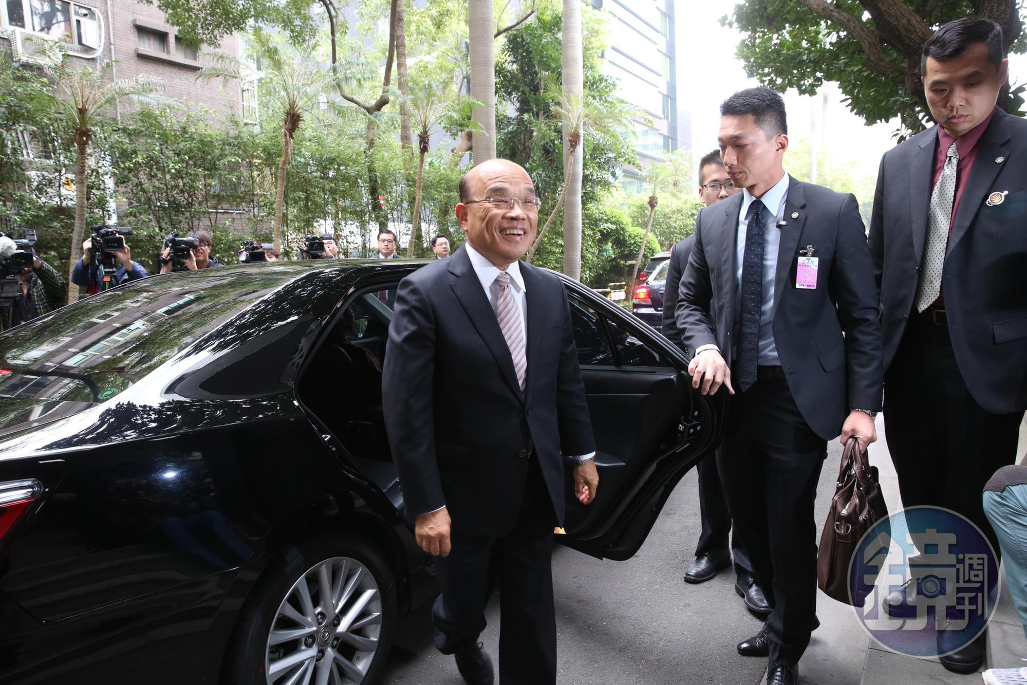 行政院長蘇貞昌上任後，今早首度到立法院進行施政報告及備詢。