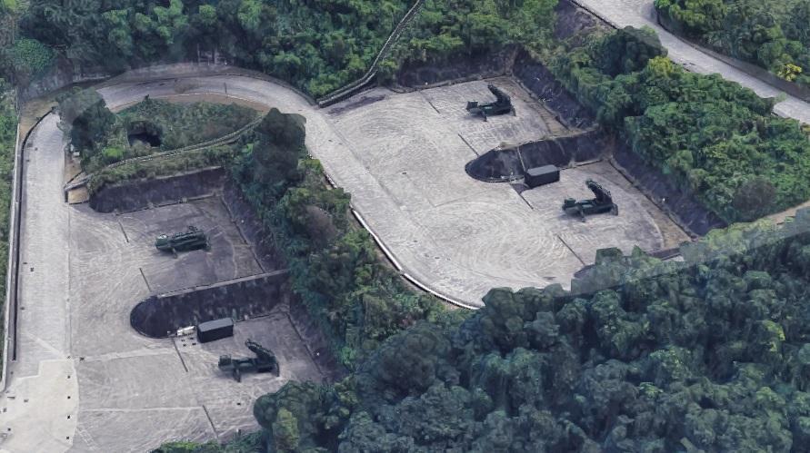 3D地圖畫面解析度相當高，愛國者飛彈細節也看得相當清楚。（圖擷自Google地圖）