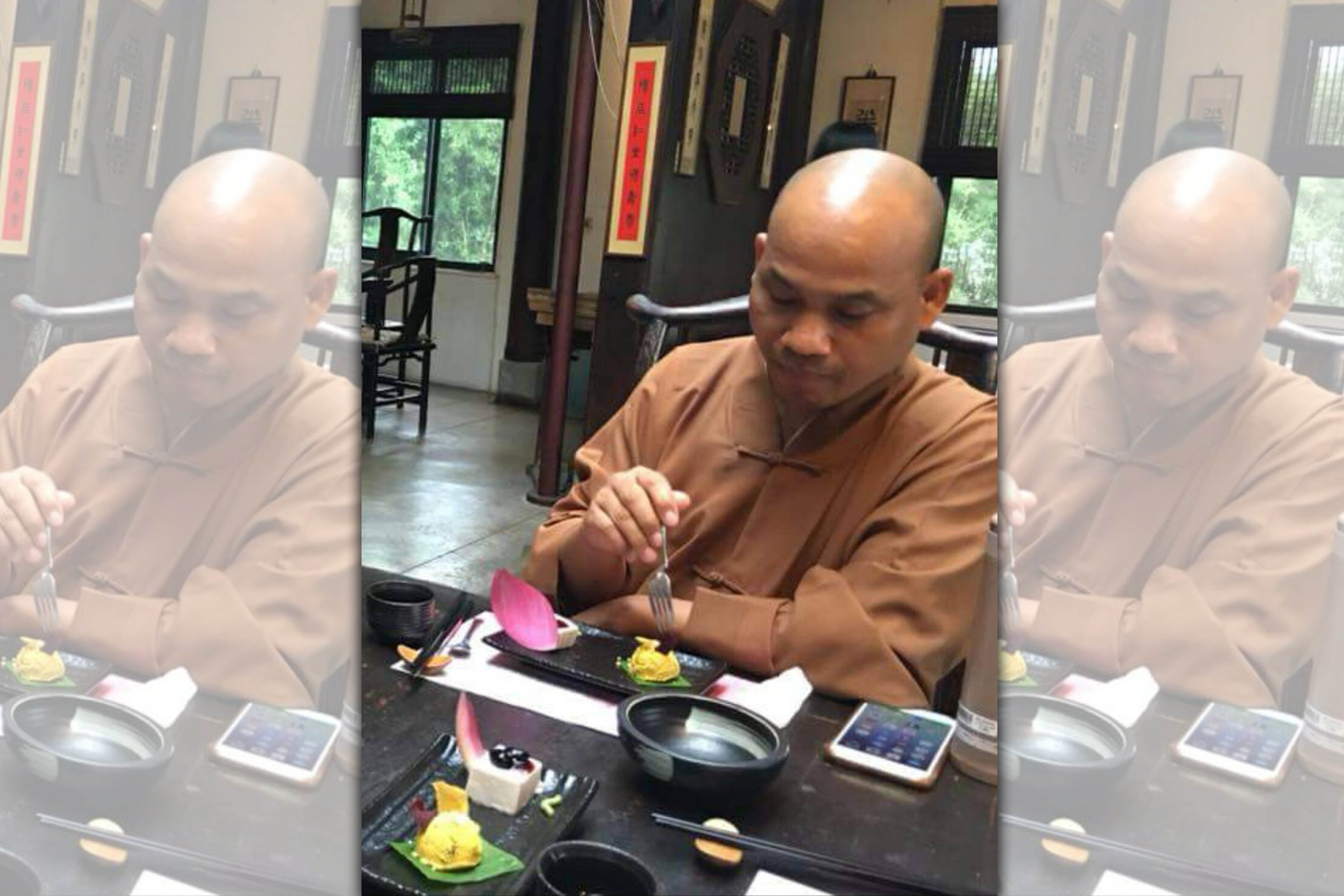 涉嫌性侵多名柬埔寨籍女子的和尚釋精良，移民署官員已至其位於桃園中壢的豪宅進行約談。（翻攝自臉書）