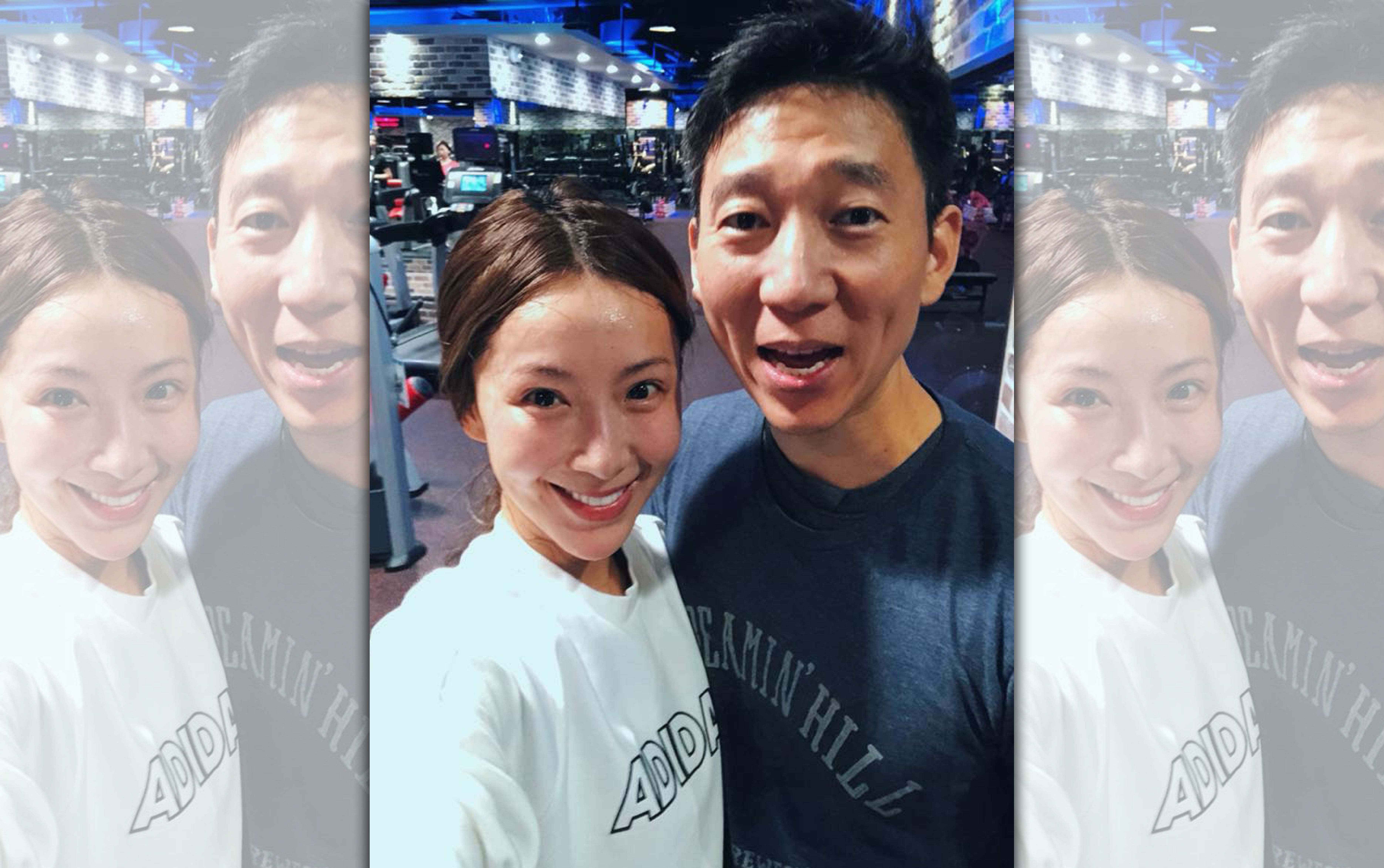 隋棠在情人節曬出和老公的濕身合照，Tony更自稱是100分情人，閃瞎網友。（翻攝自隋棠粉專）