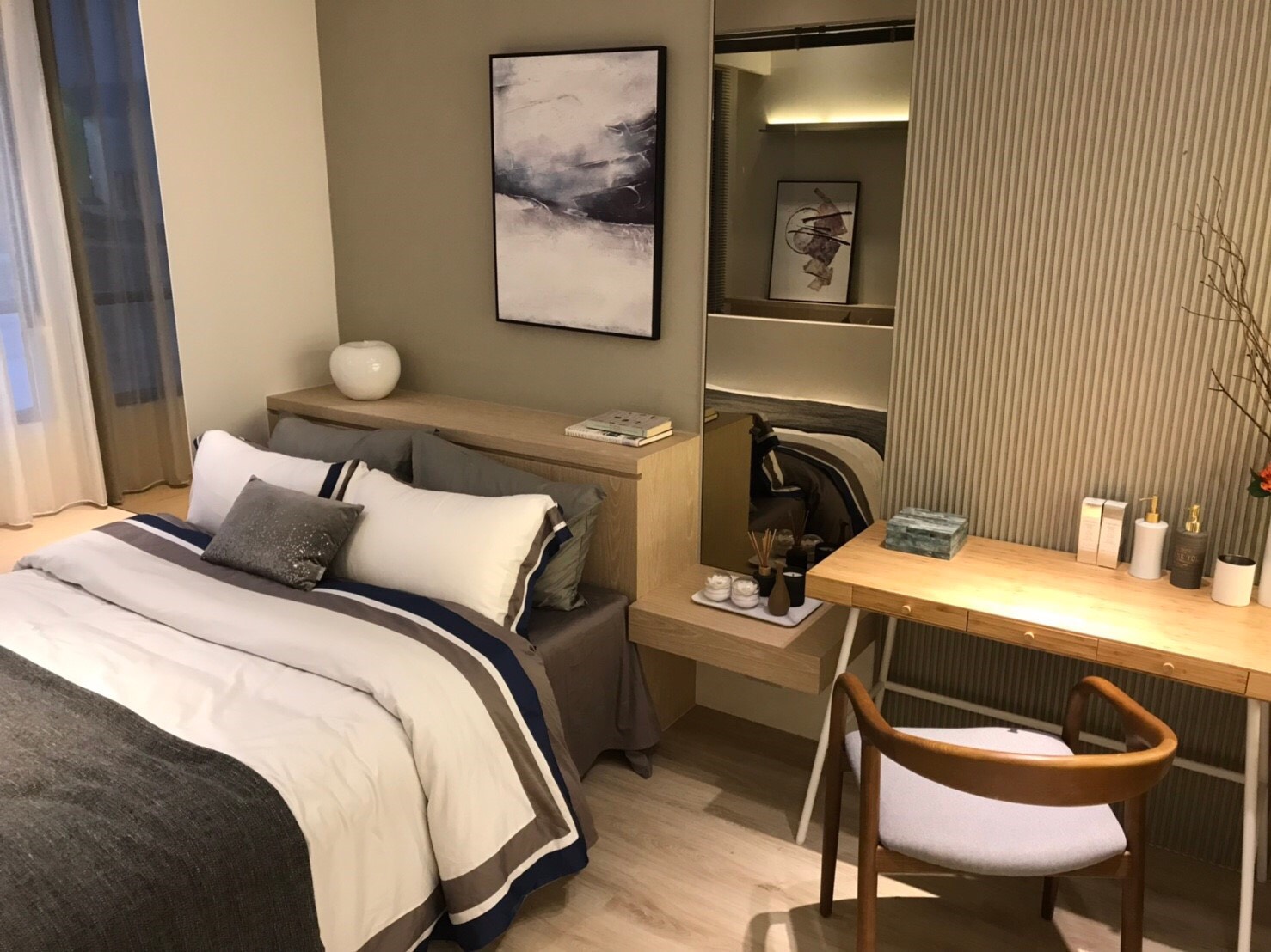 日日東森規劃2到3房，鎖定三重首購與換屋族群，以每間房都能放得下雙人床為賣點。（東森建設提供）