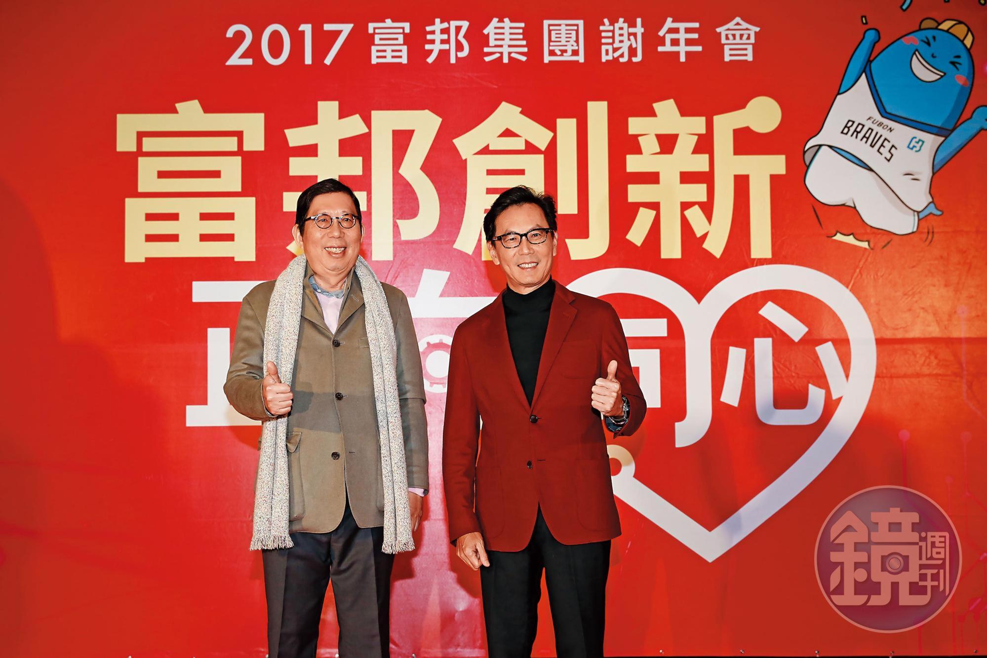 富邦蔡家兄弟蔡明忠(右)、蔡明興(左)對於純網銀興致高,積極搶進和LINE合作。