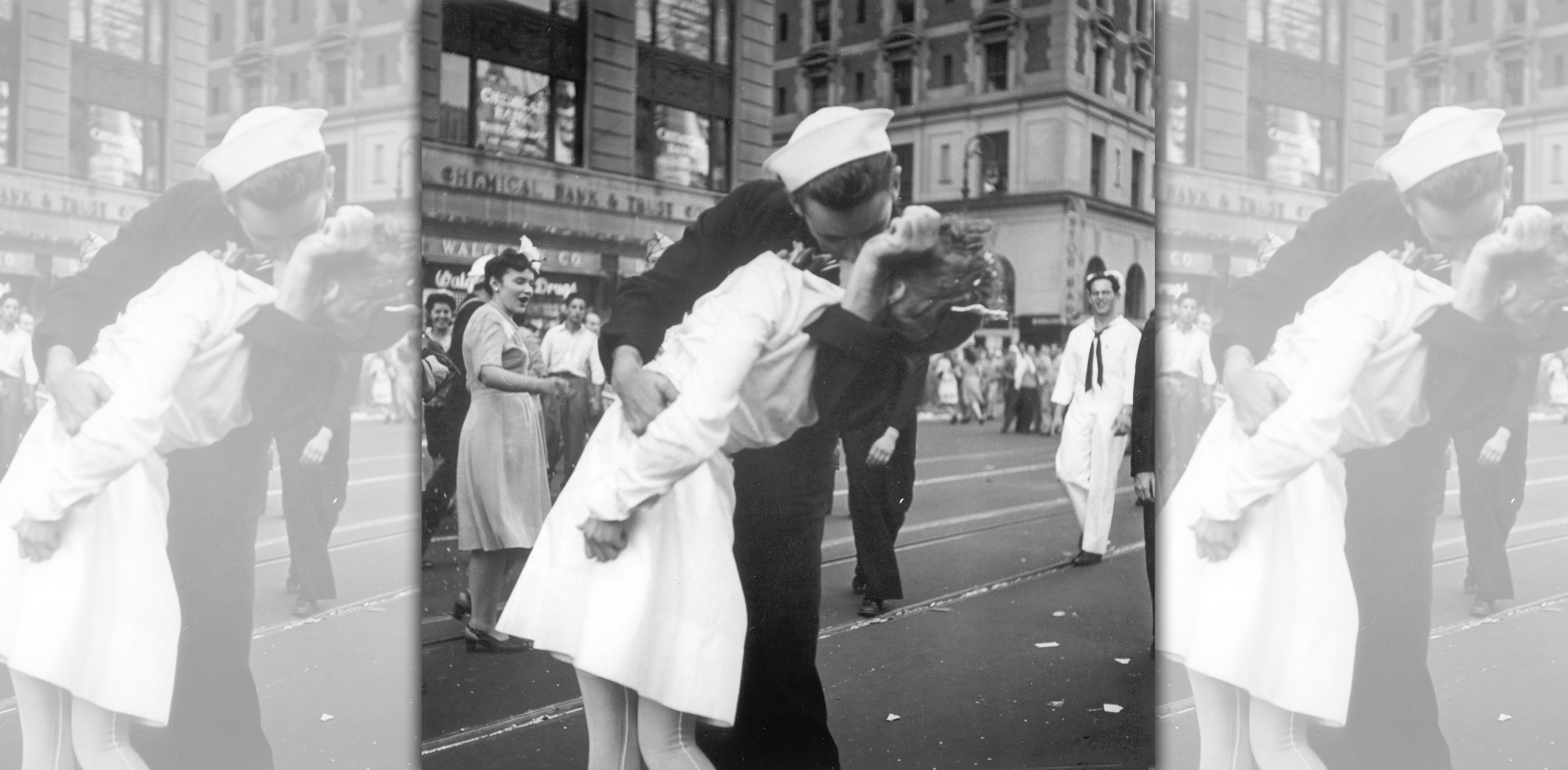 攝於二戰結束後的「勝利之吻」，曾登上《生活》雜誌封面，成為永流傳的名照。（東方IC）