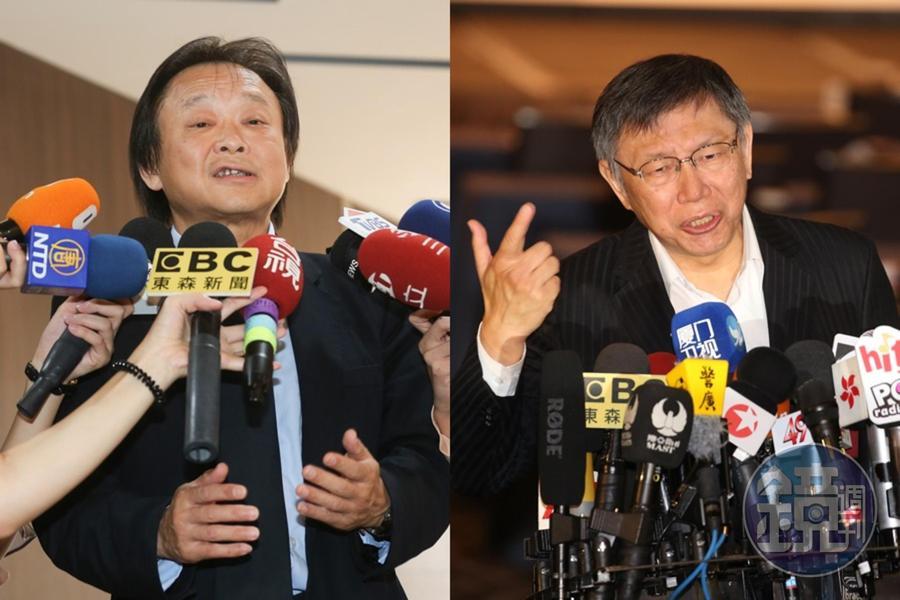 民進黨台北市議員王世堅和台北市長柯文哲,2人隔空交火「禽獸大戰」愈演愈烈。(本刊資料照)