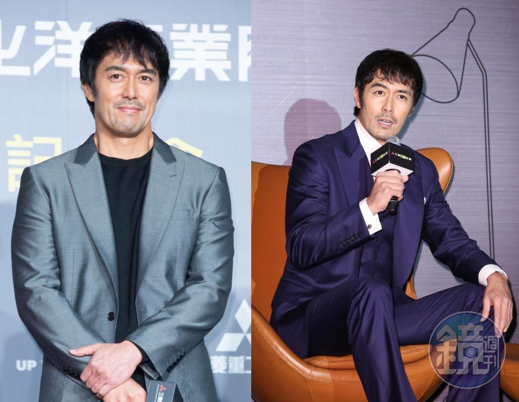 跟去年（右）相比，阿部寬沒什麼變化。