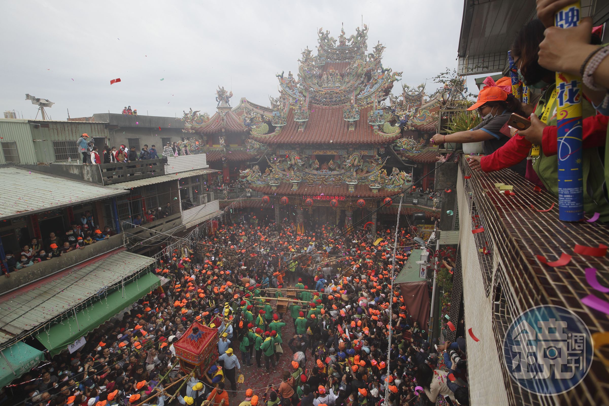 今年白沙屯媽祖進香撞期大甲媽，圖為過去白沙屯媽祖回鑾時的盛況。