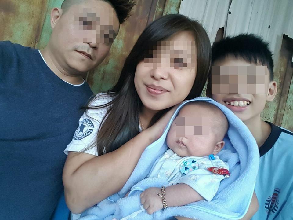 小兒子出生時，吳女和李男還拍下甜蜜全家福，幸福婚姻卻變調。（翻攝畫面）