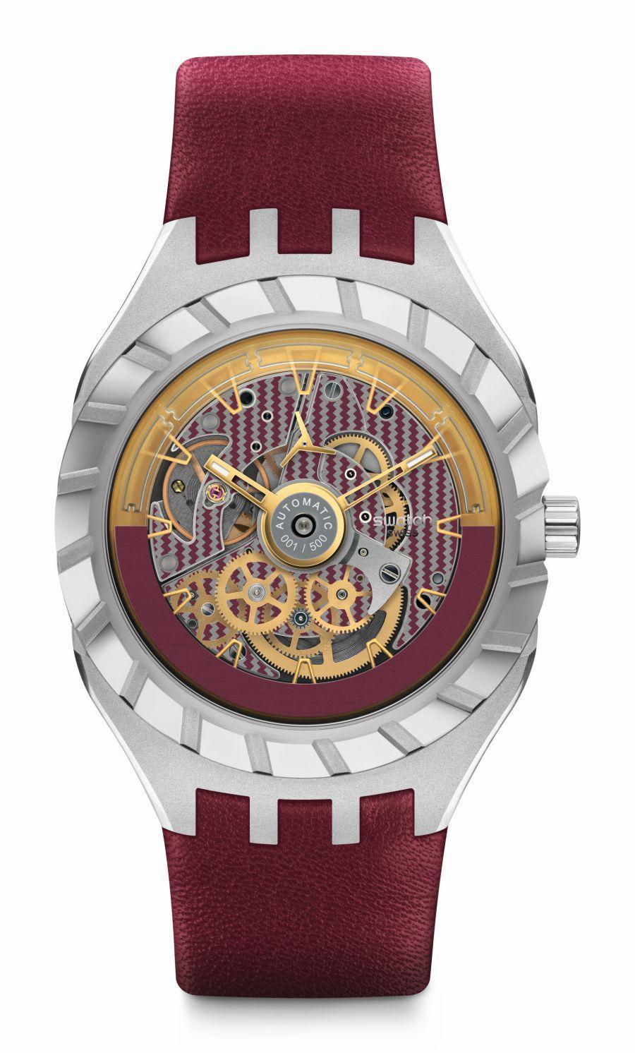 SWATCH FlyMagic以SISTEM 51機芯為基礎，整個翻轉把底部朝上。6點鐘方位的齒輪系，讓時、分針可以改變方向以順時針指示時間；12點鐘的螺旋漿式小秒針，則維持逆時針旋轉。自動上鏈盤在指針的上方，採用透明塑料材質，只在側邊加上半環形的加重塊，讓它看起來有一種環形自動上鏈的錯覺。整體的設計非常有特色。售價為1,500歐元（約台幣5萬5千元），全球限量共1,500只。