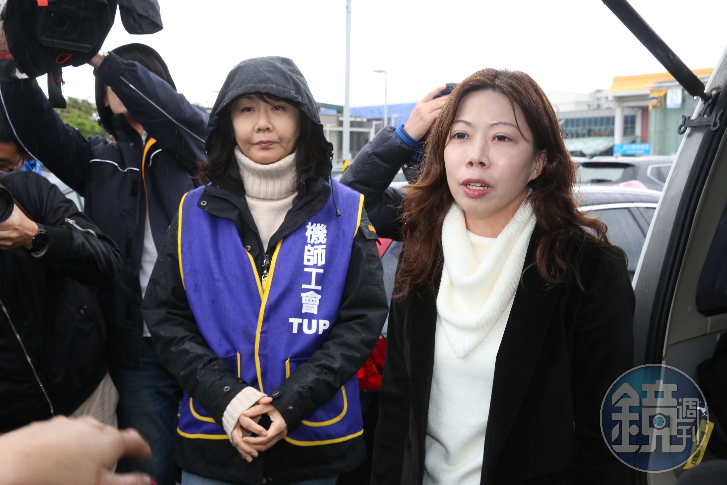工會理事長李信燕（右）、陳蓓蓓（左）帶領罷工行動，擔任談判要角。