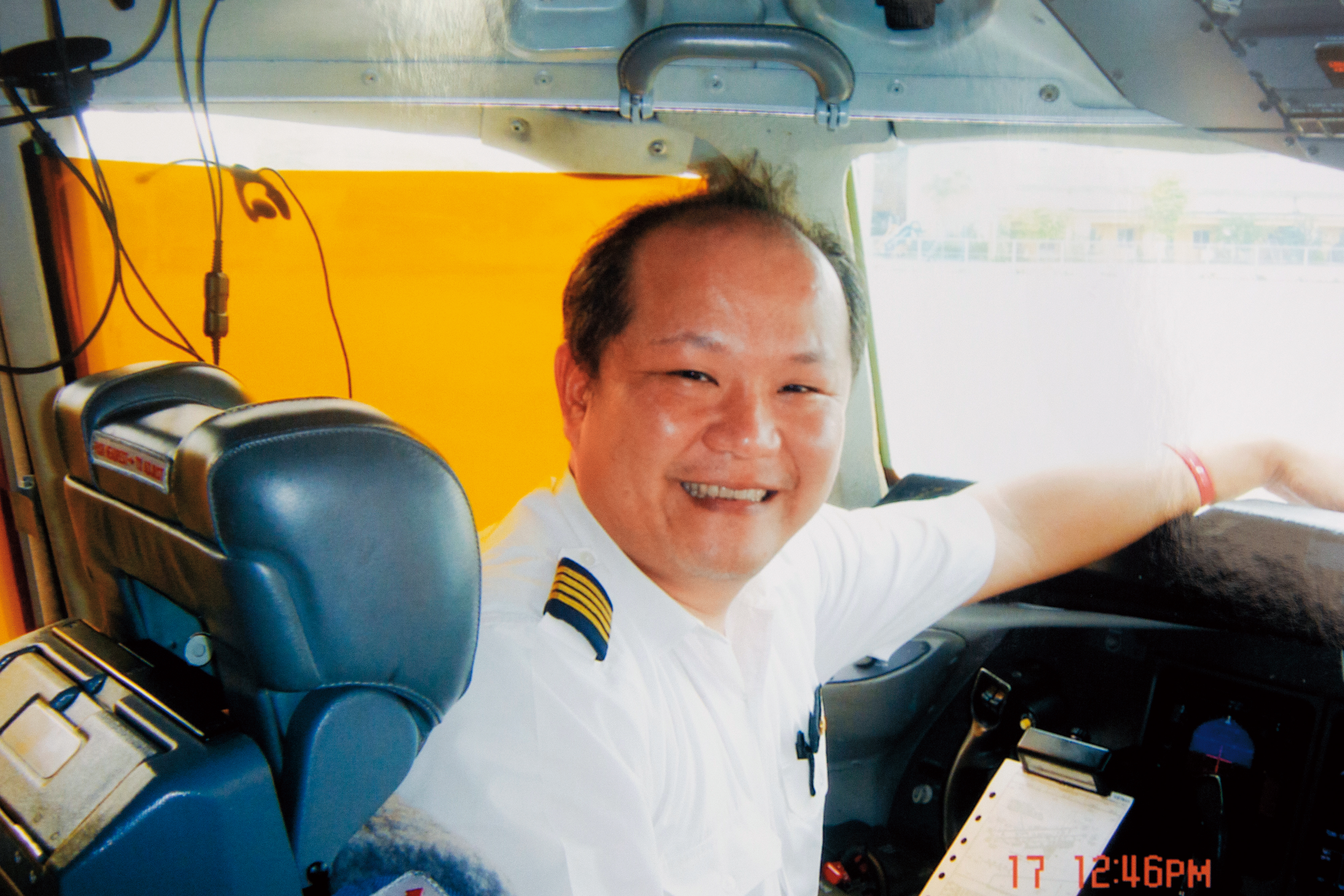 徐盛芳1989年進入長榮航空擔任機師，個性熱情溫和。（胡燕萍提供）