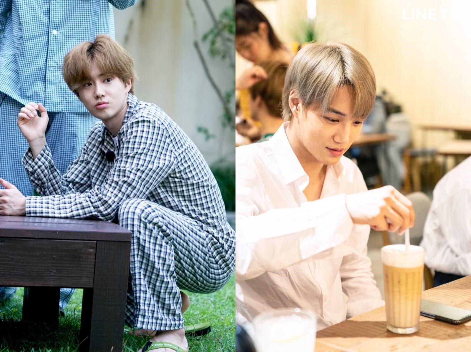 EXO成員Suho（左）、Kai將於3月30日來台出席慶功記者會。（LINE TV提供）