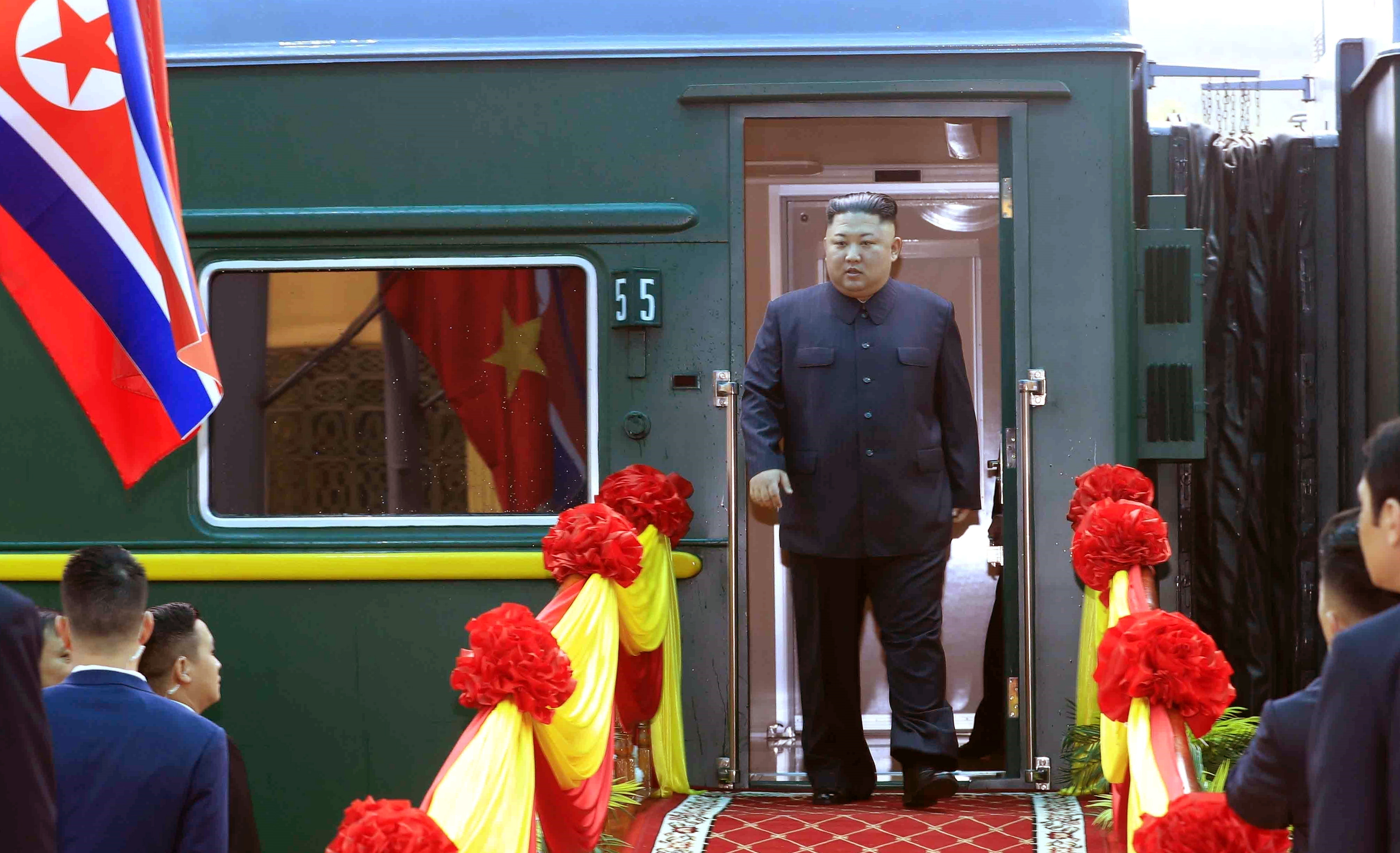 川金第二次會面，金正恩為了不讓外界認為過度依賴中國，選擇搭火車到越南。（東方IC）